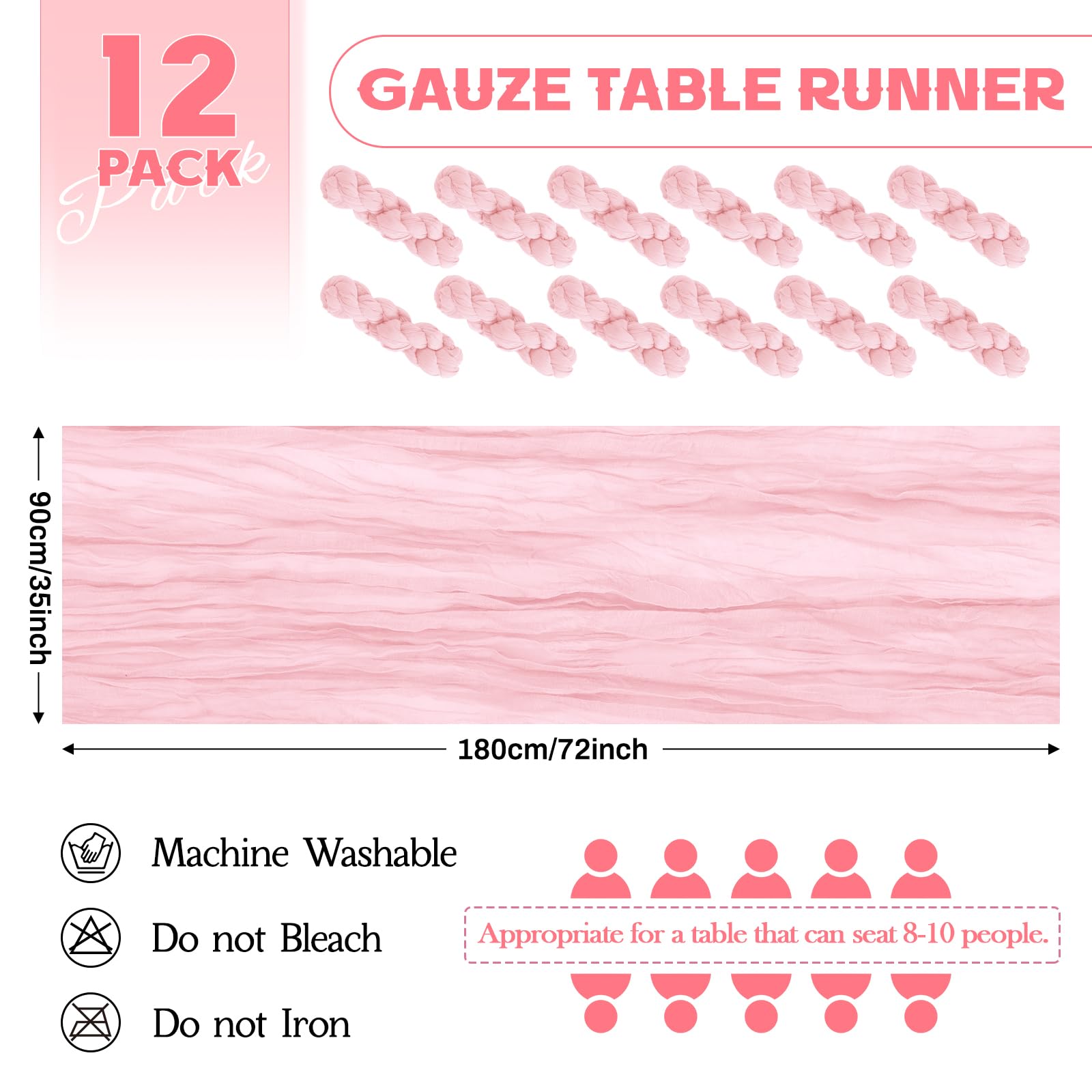 Aktor pink table runner arch decor adds rustic elegance.