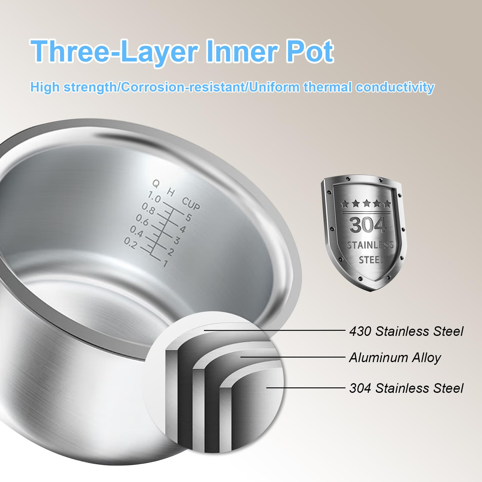 Akureo food-grade outer shell supports safe, family-friendly cooking.