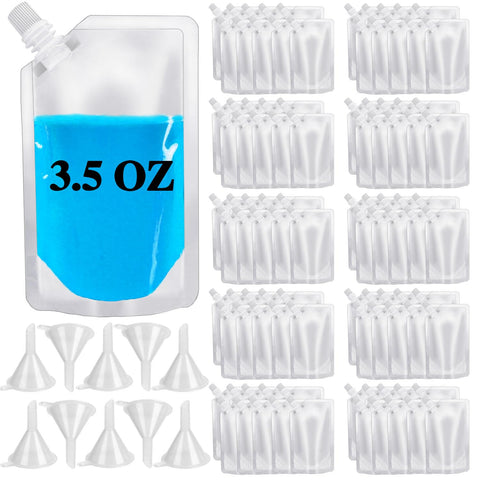 Alaeseje plastic flasks pack of 100 for reusable on-the-go drinks
