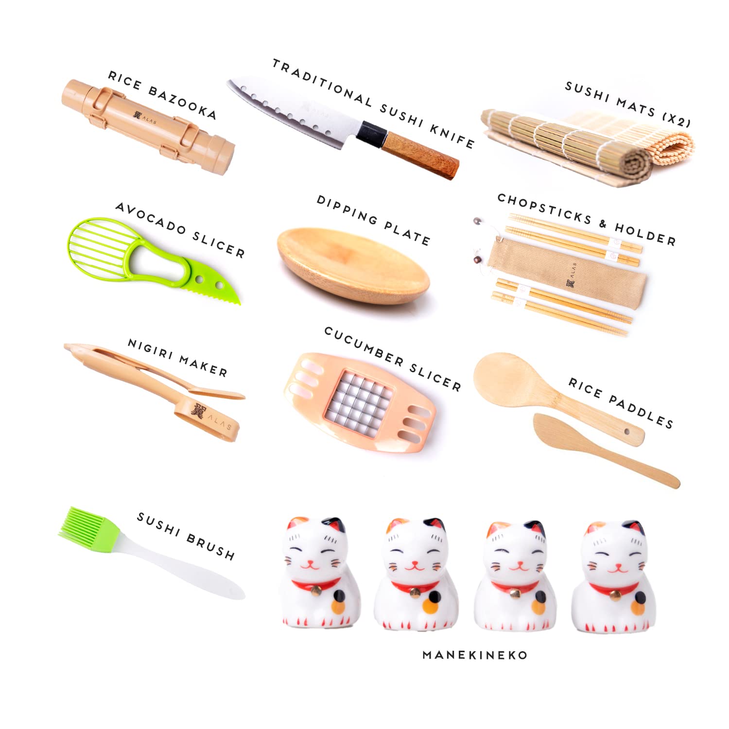 Alas Sushi Brush distributes rice evenly on nori sheets.
