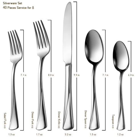 Alata Alice dinner fork with strong cut lines for contemporary tables.