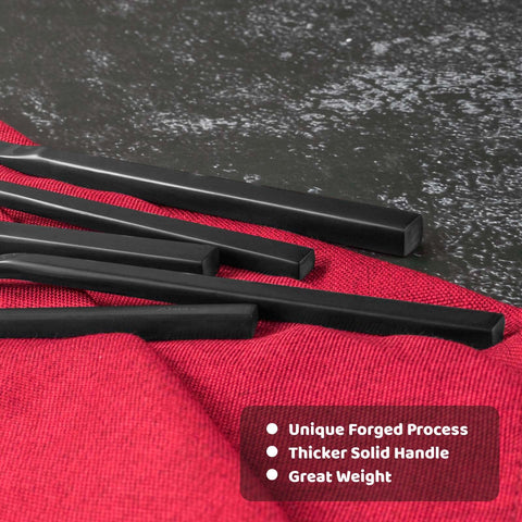 Alata Cube Black dinner spoon offering balanced weight for comfortable dining.