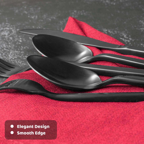 Alata Cube Black satin finish elevates table elegance.