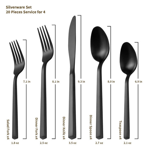 Alata Cube Black teaspoon ideal for desserts and beverages.