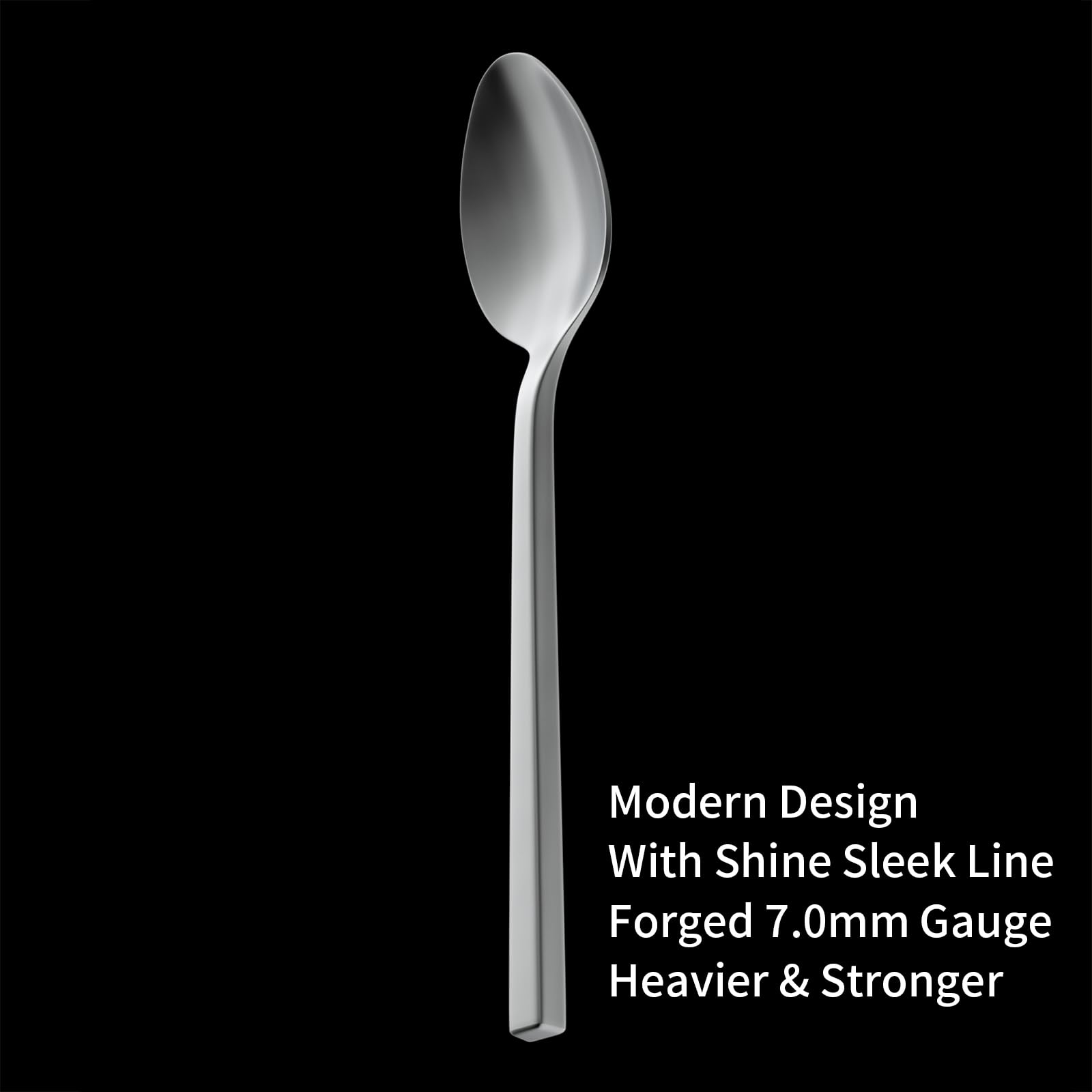Alata Cube dinner fork showcases the satin finish for a modern table look.