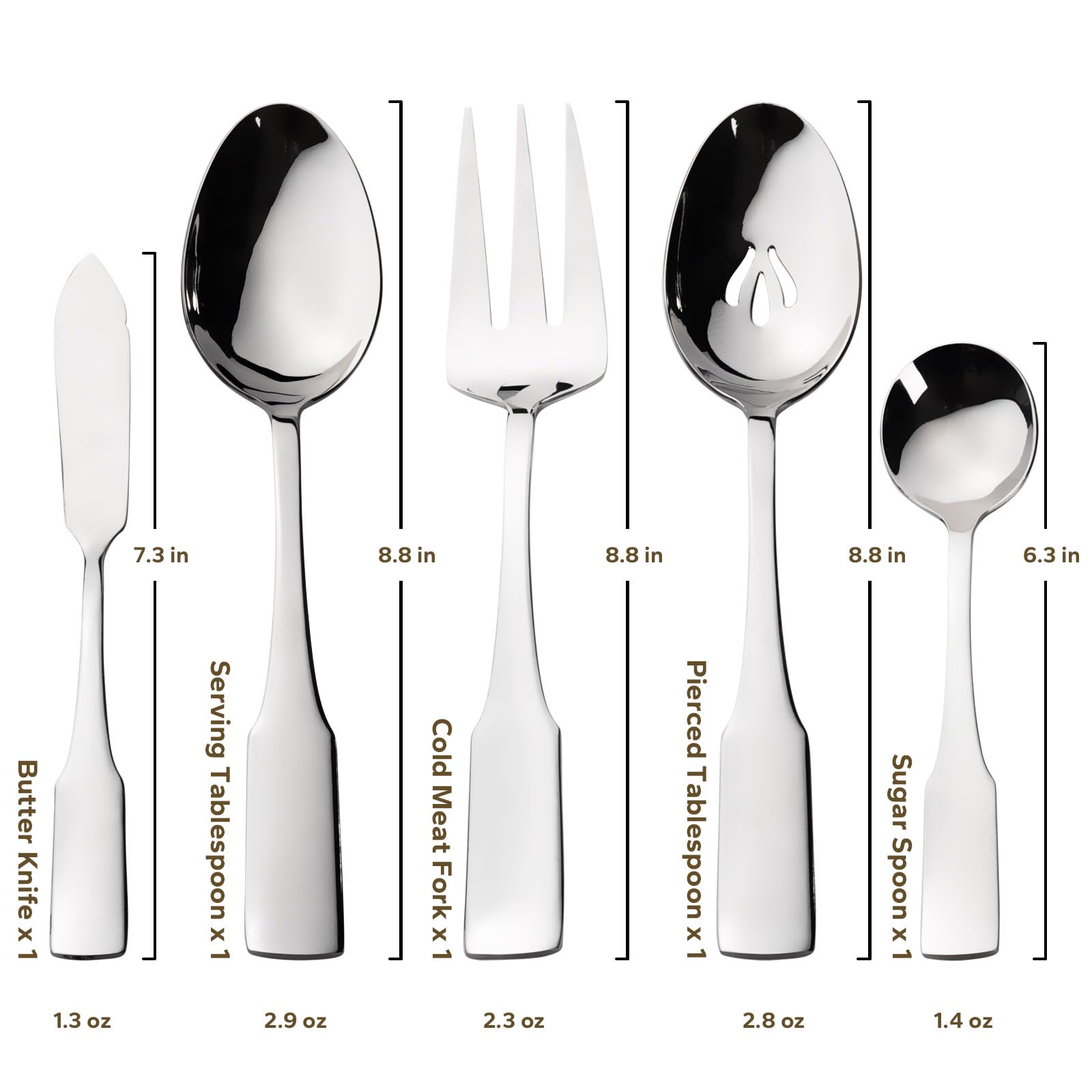 Alata Kate classic colonial handle design elevates presentation on any table