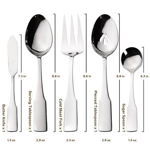 Alata Kate classic colonial handle design elevates presentation on any table