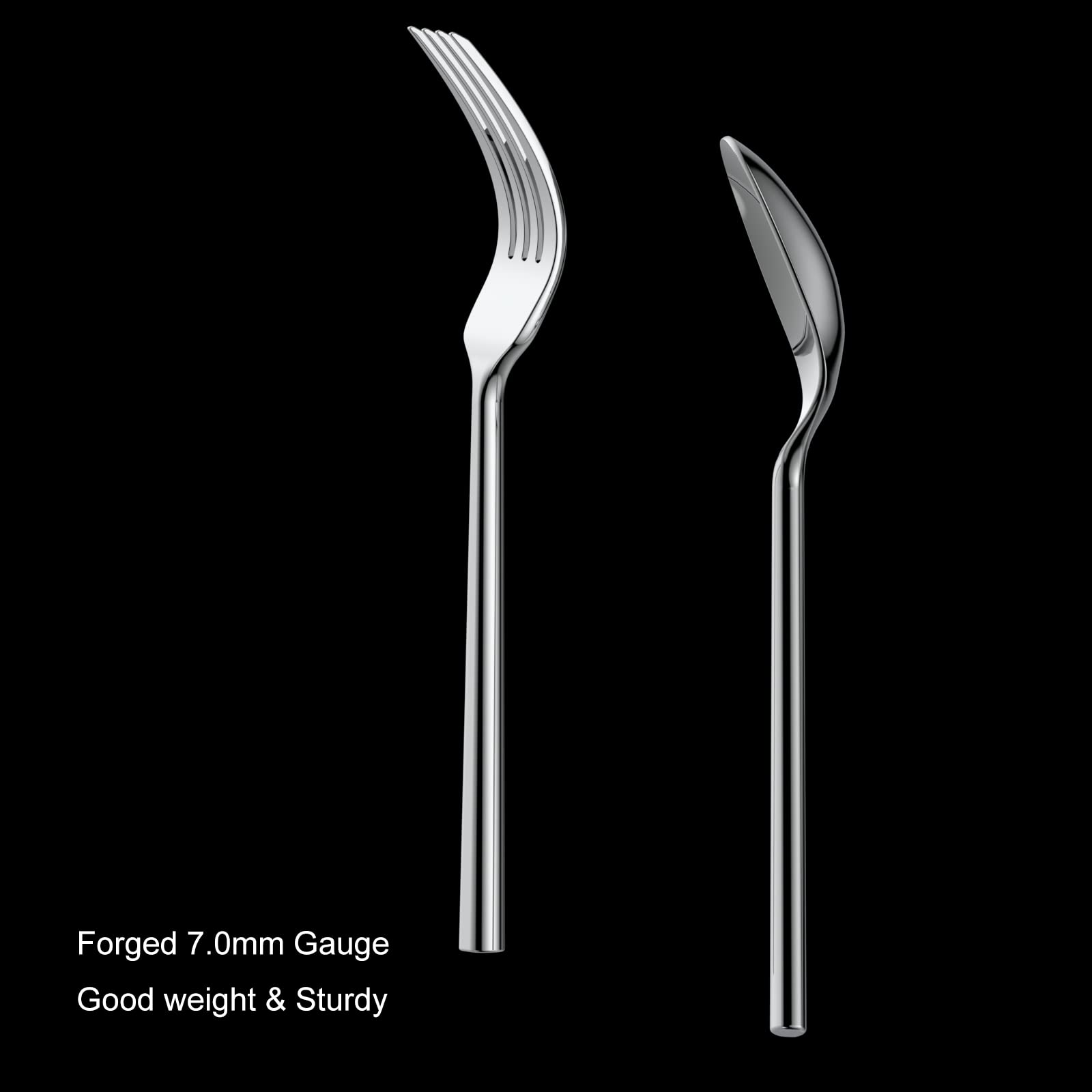 Alata Potter dinner spoon with smooth mirror surface for refined dining.