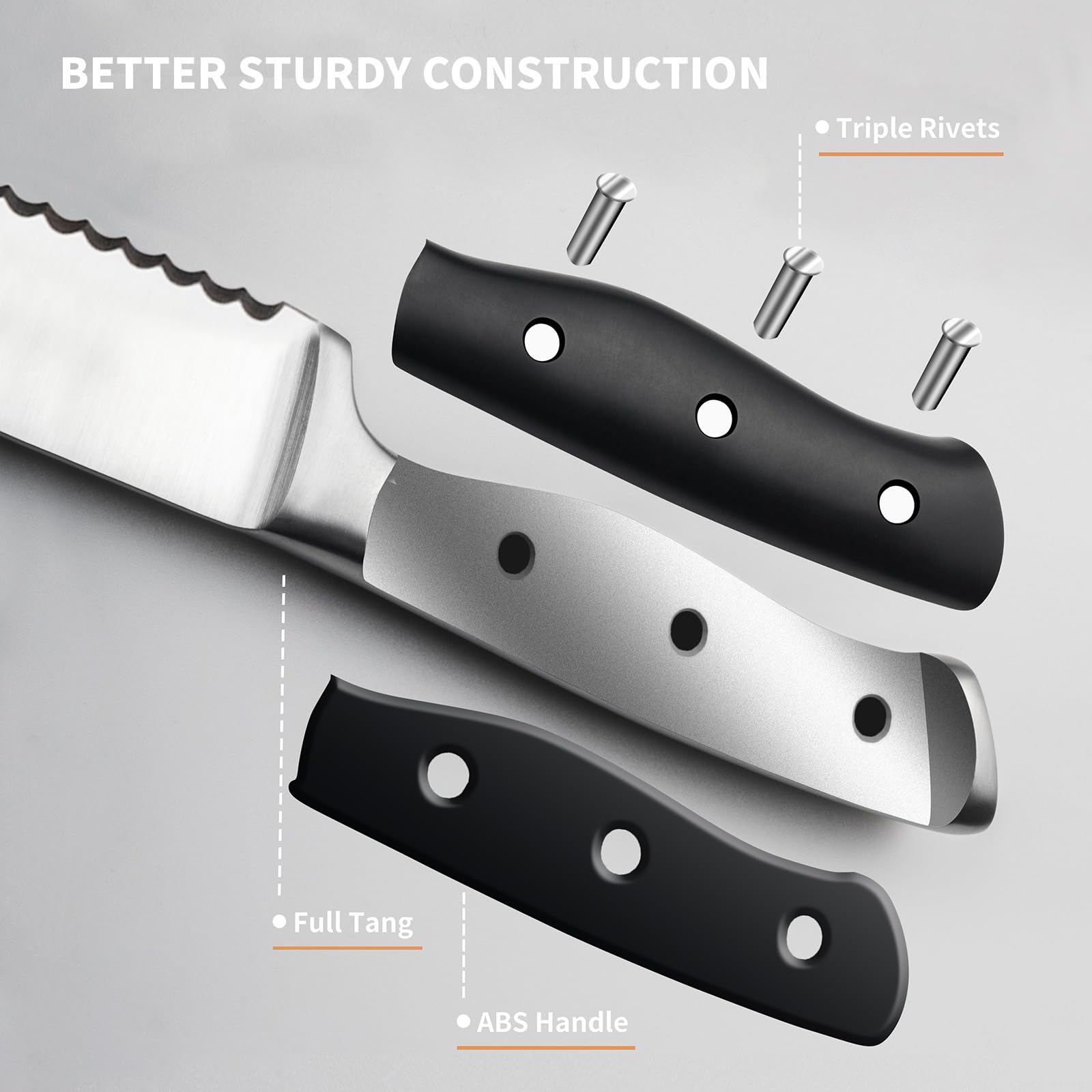 Alata premium hardened stainless steel blades resist wear and stay sharp.