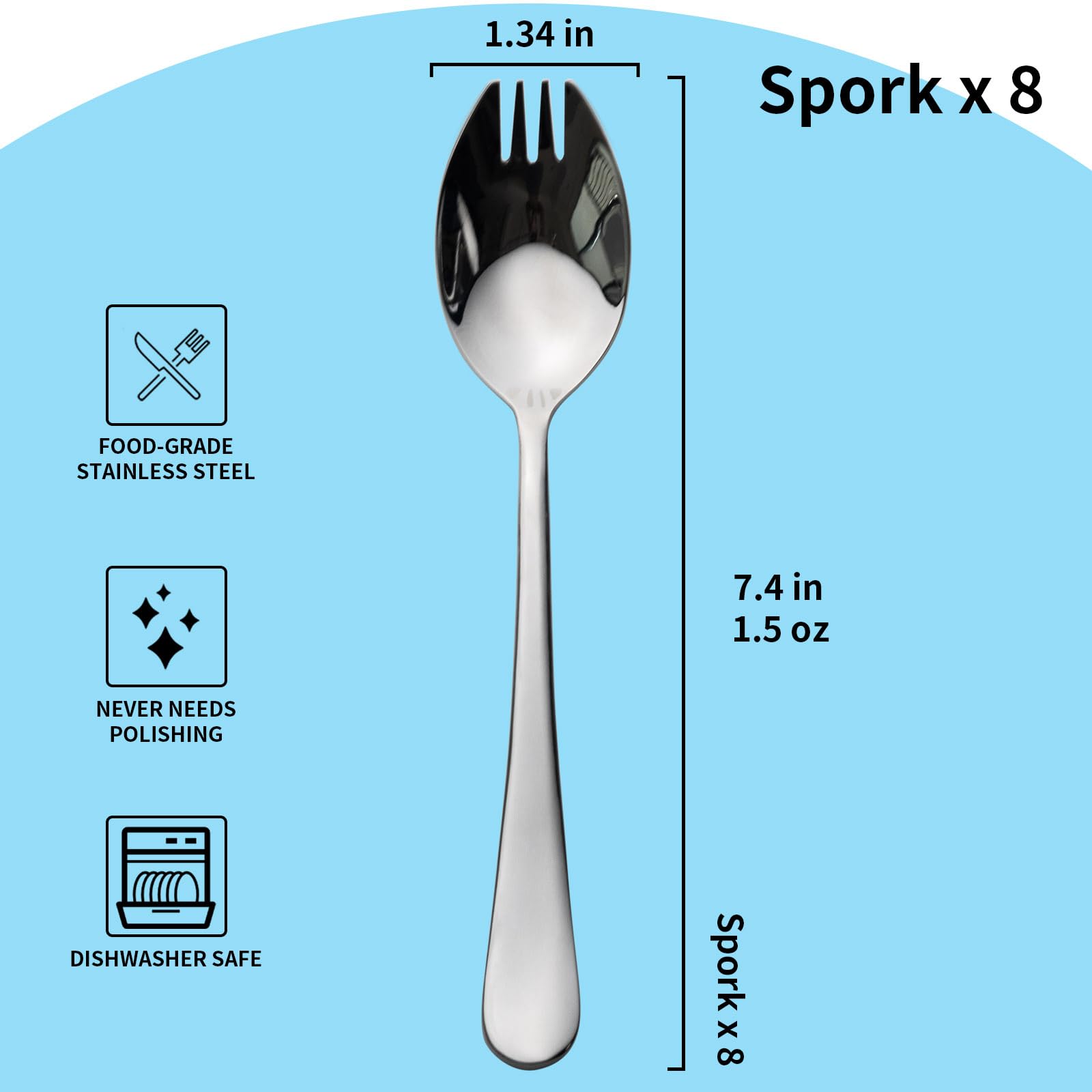 Alata Sporks dishwasher-safe utensils for easy cleaning.