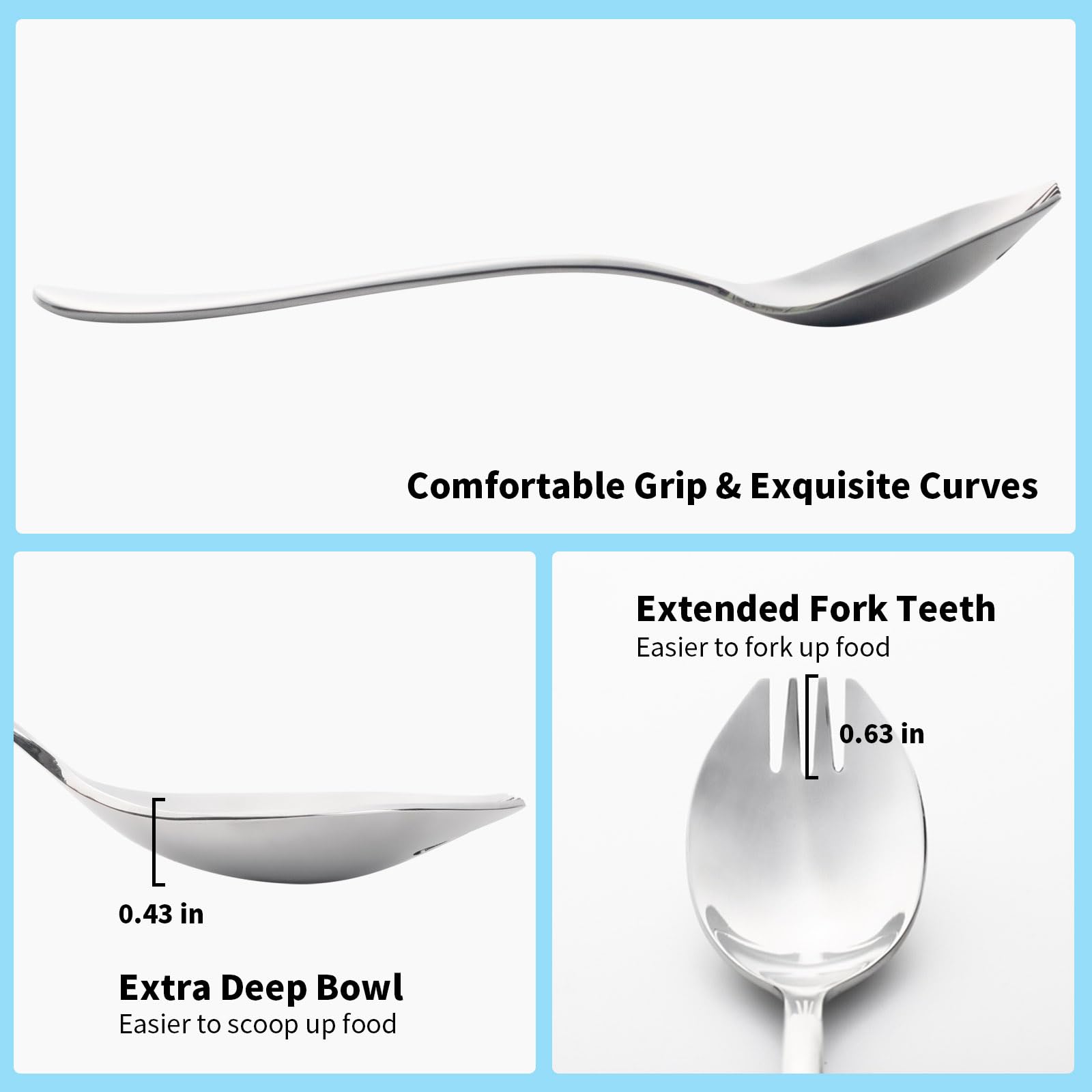 Alata Sporks modern, elegant serving utensils for any table.