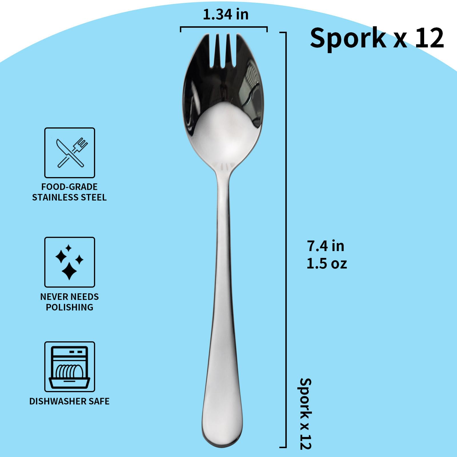 Alata Sporks multifunctional design suitable for noodles and desserts
