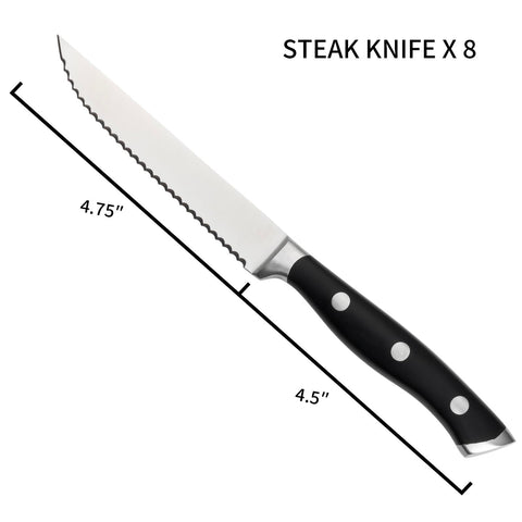 Alata knife with triple-riveted handle for secure, comfortable grip.