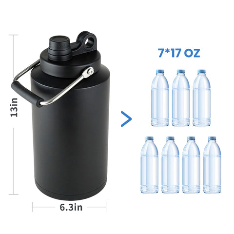Alathote water jug with non-slip handle for secure grip during hikes.