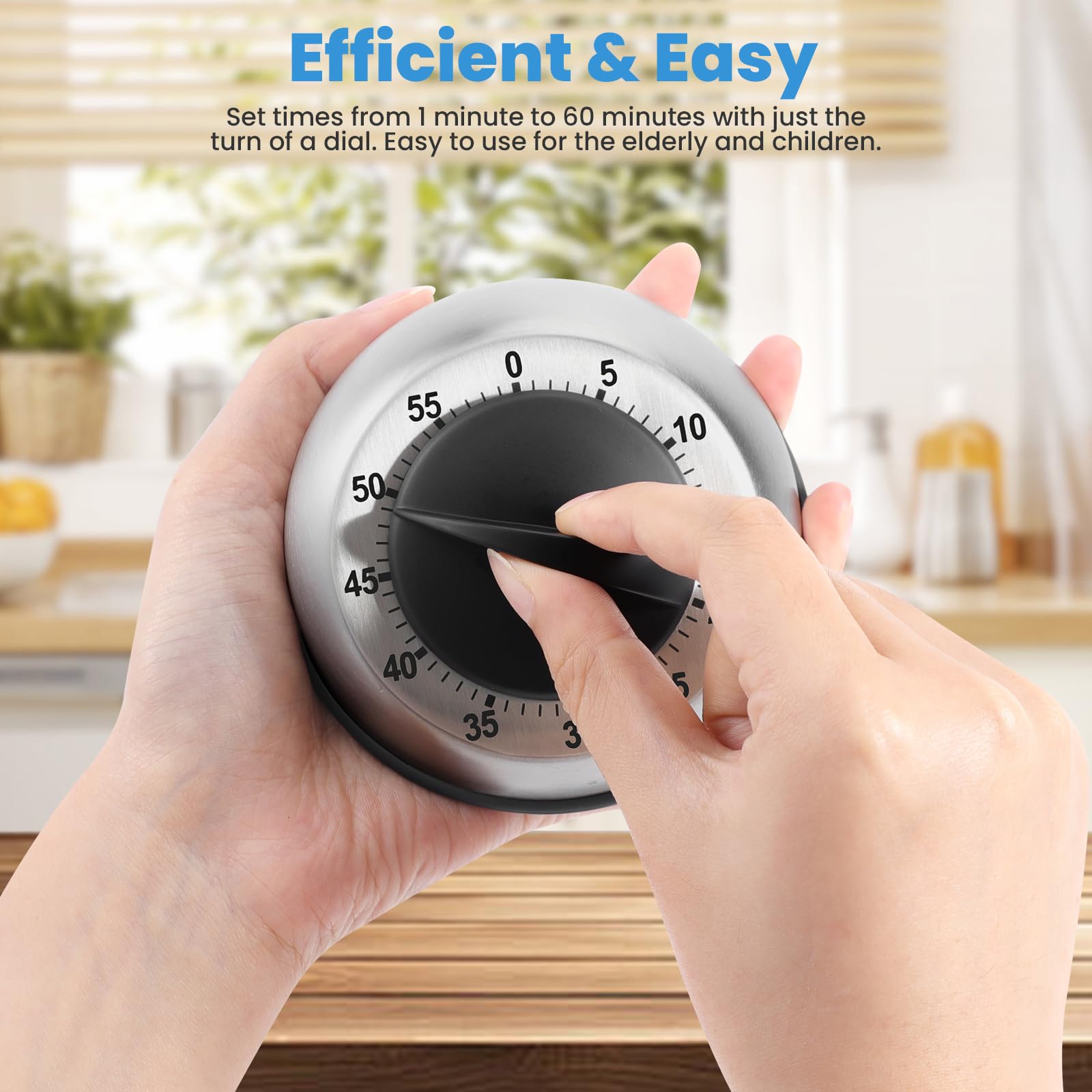 ALBAYRAK timer with magnetic back attached to fridge for easy access
