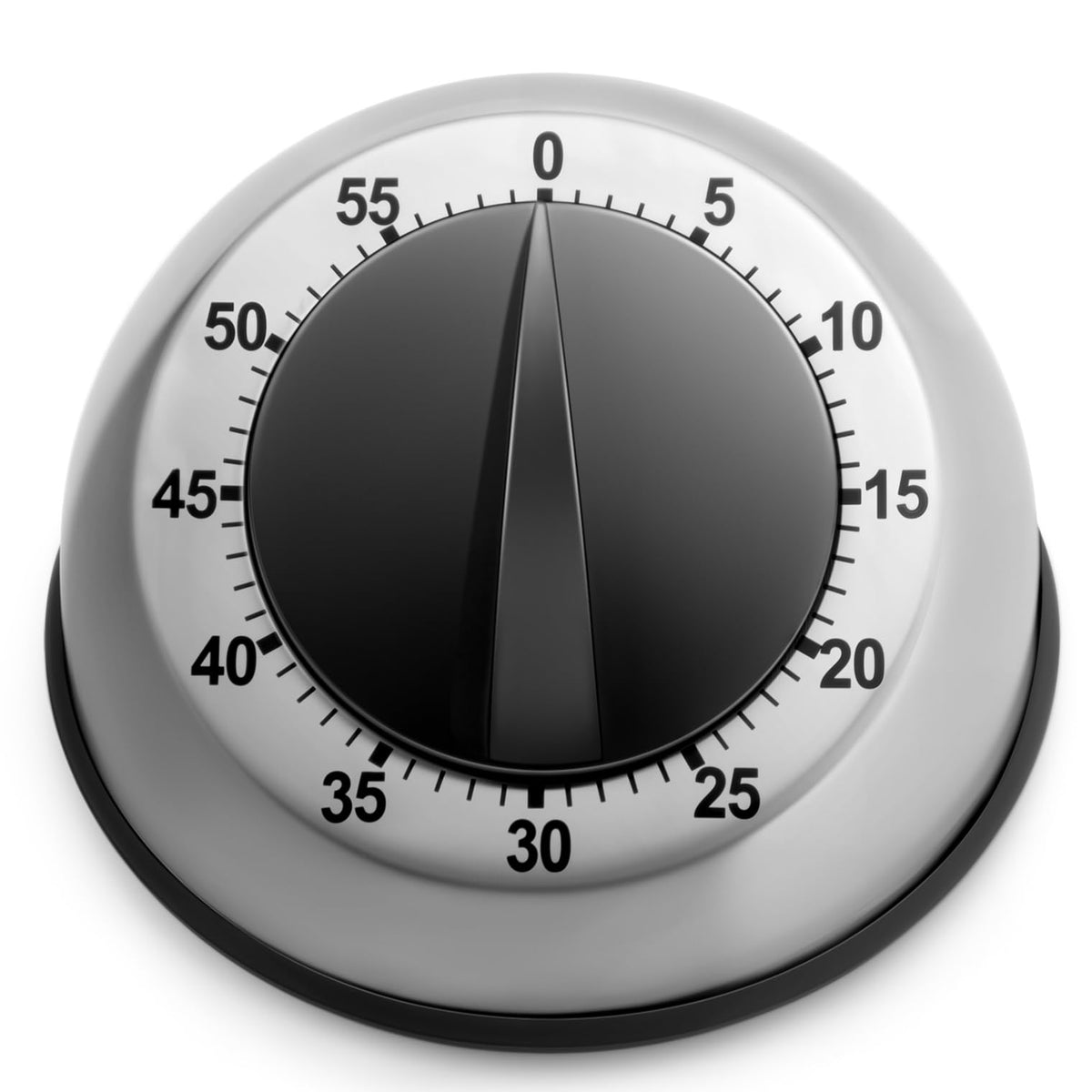 ALBAYRAK kitchen timer front view in stainless steel for precise cooking
