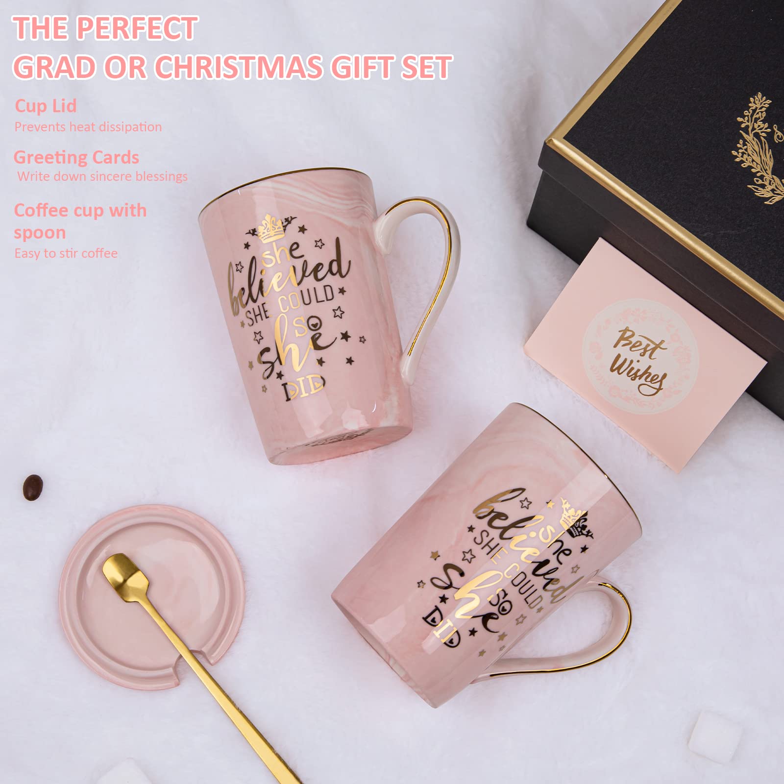 ALBISS Celebratory mug for women, great for graduations and promotions.