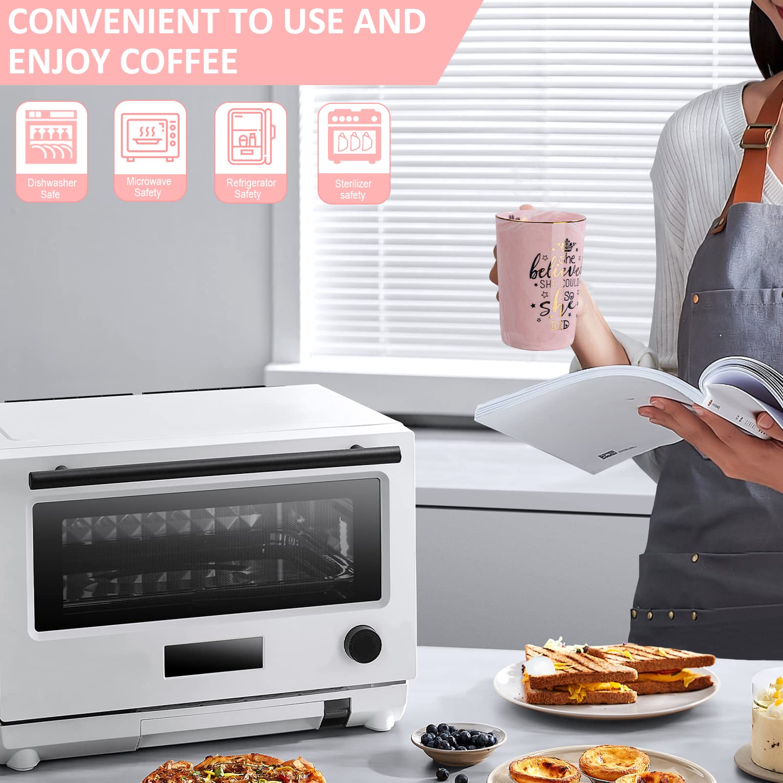 ALBISS Dishwasher-safe mug, easy care for busy days.