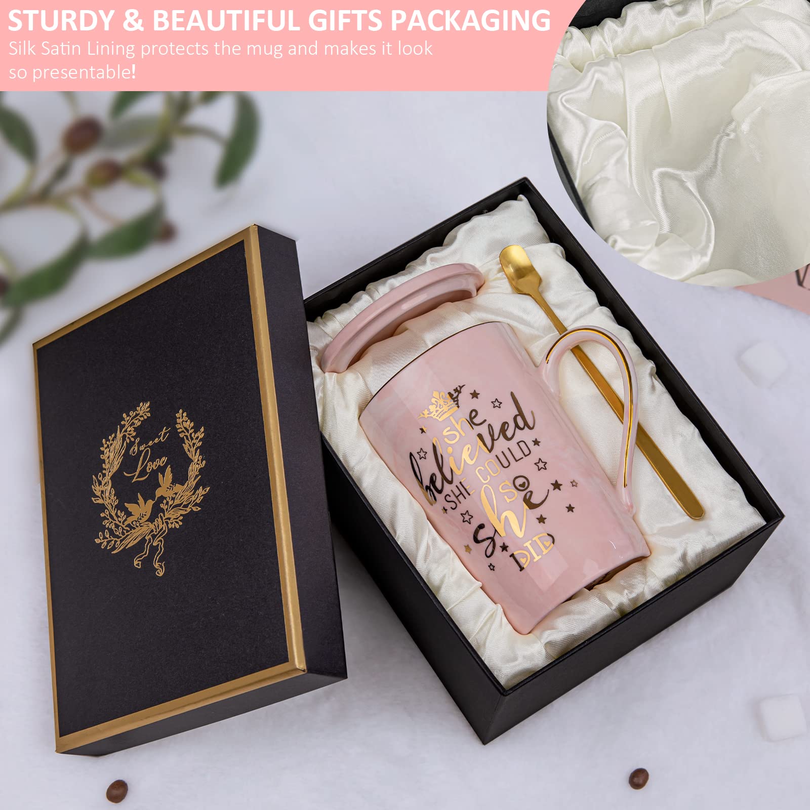 ALBISS Gold powder print adds luxury for daily use.