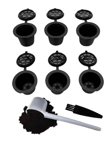 Alchemy Bar Goods Nespresso refillable pod OriginalLine in a 6-pack, reduces waste.