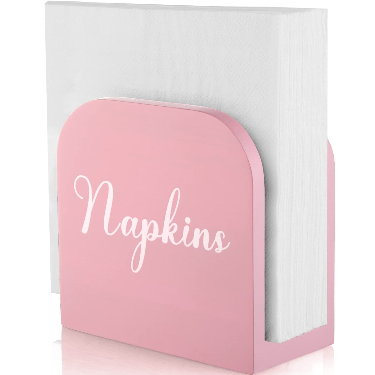 ALELION pink napkin holder on table for quick napkin access and stylish dining.
