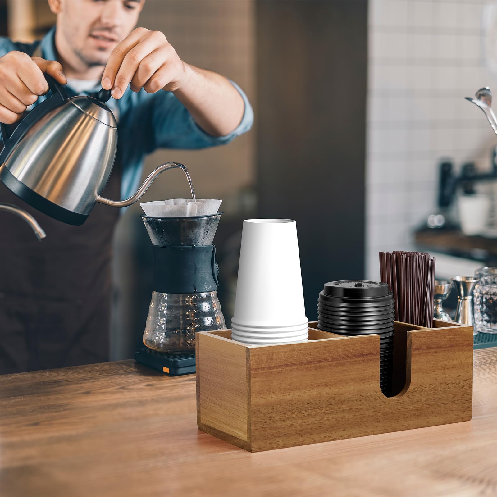 ALELION acacia wood makes a thoughtful gift for coffee lovers