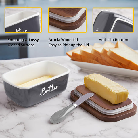 ALELION thick seal keeps butter safe with airtight storage
