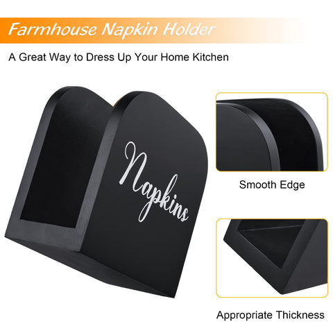 ALELION black napkin holder bottom detail, thicker base ensures stability