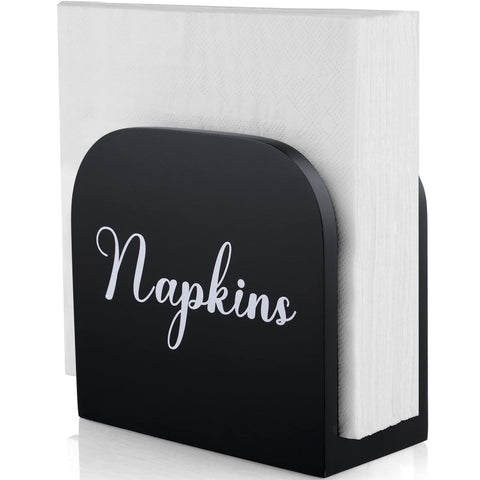 ALELION black napkin holder on table, sturdy design keeps napkins accessible