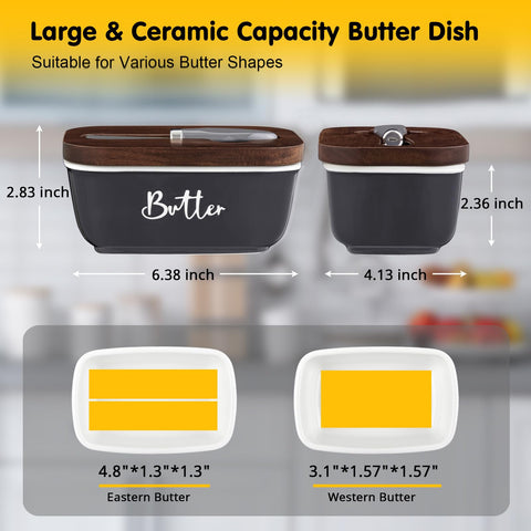 ALELION gray butter dish elevates counter display and decor
