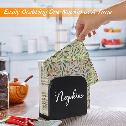 ALELION napkin dispenser on countertop, stable base prevents tipping