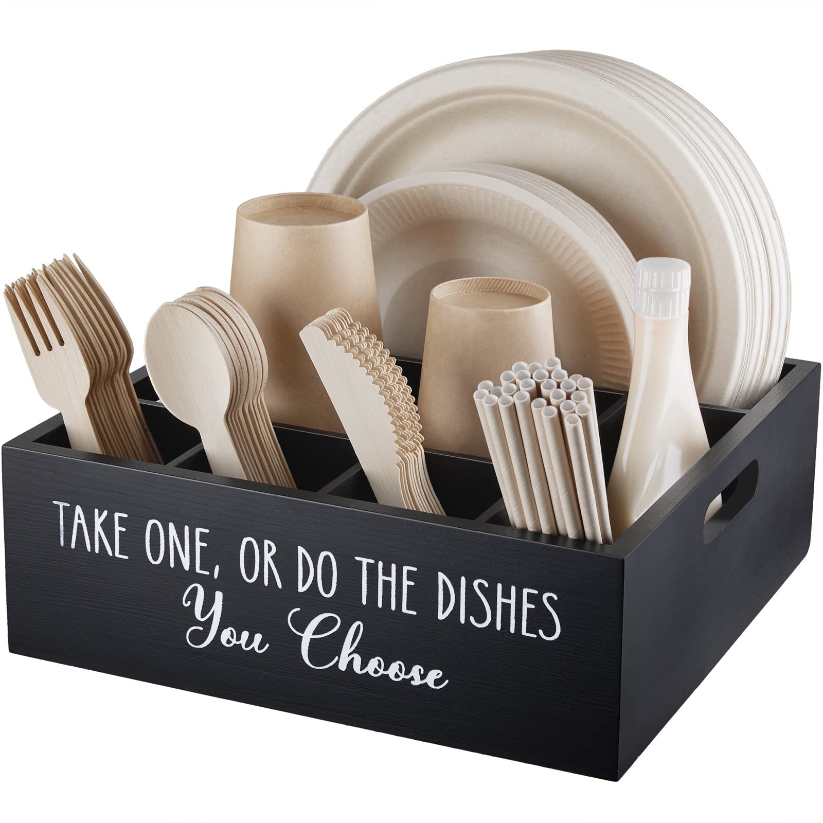 ALELION paper plate dispenser on countertop for quick serving at gatherings