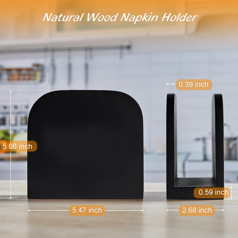 Rustic ALELION napkin holder complements dining areas with warm wood tone