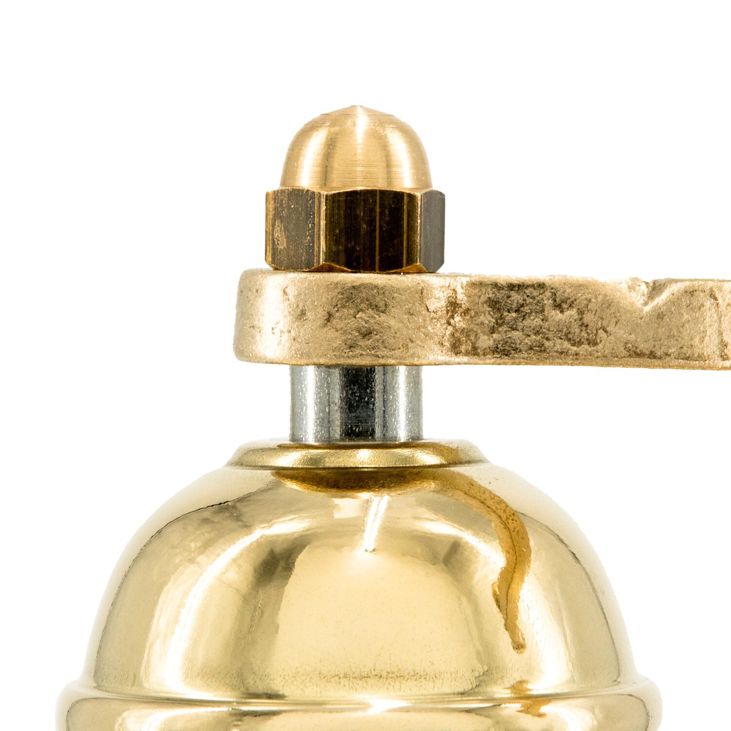 Alexander Home 8-inch brass mill assembly detail for setup ease
