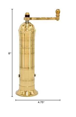 Alexander Home brass mill on dining room display showcasing timeless style