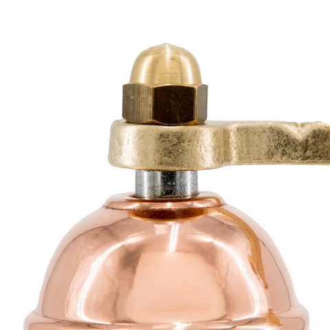 Alexander Home Original Greek Pepper Mill 8-inch copper handle mounted on shaft for smooth grinding
