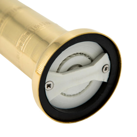 Alexander Home Greek salt mill base flange provides stability on surfaces.