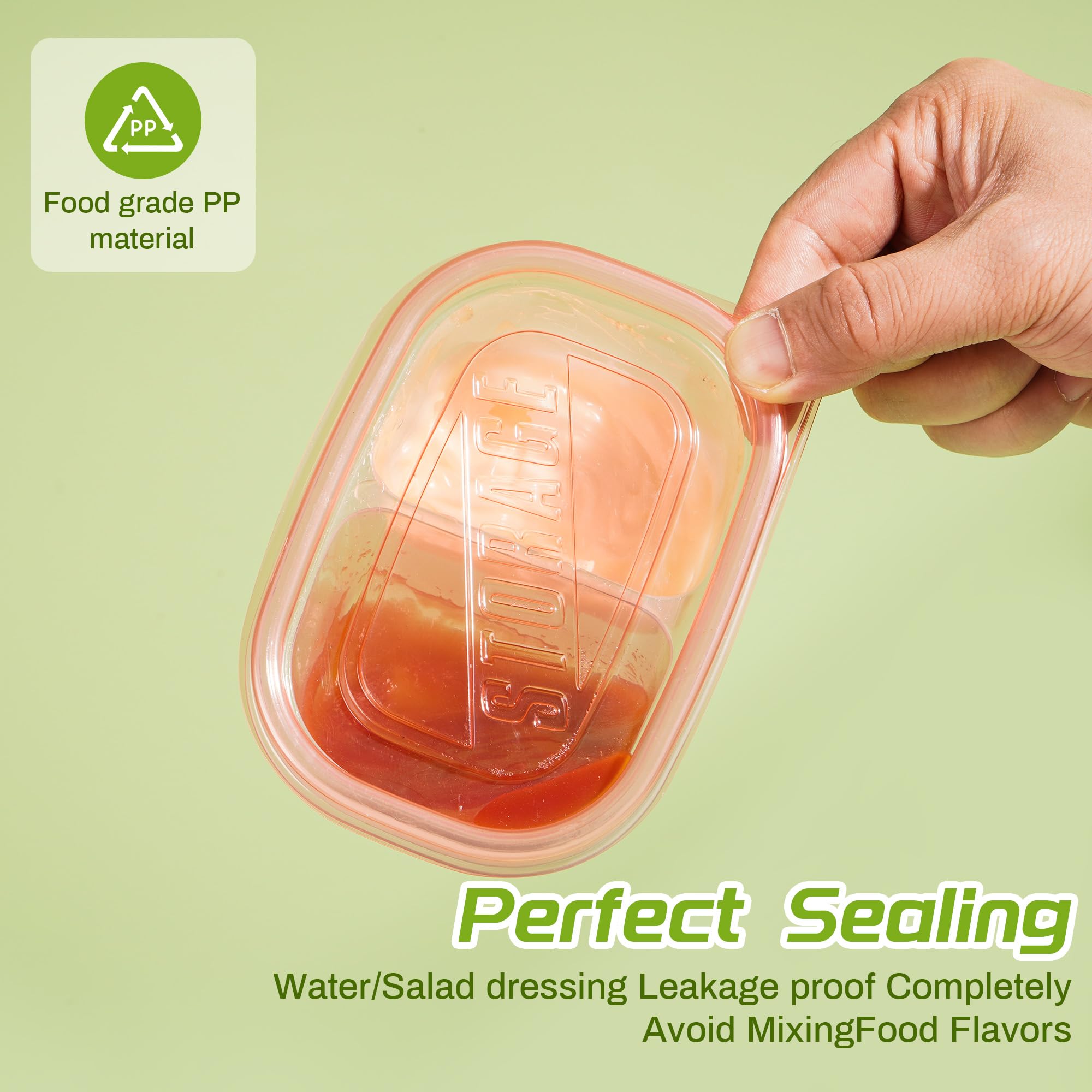ALFEVA stackable design snack containers save fridge and bag space