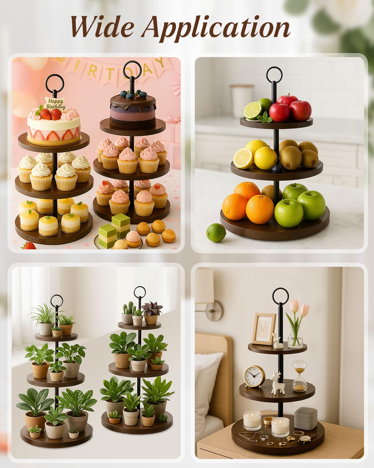 Alffun birthday party cupcake display stand enhances dessert table presentation