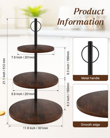 Alffun cupcake stand 360-degree rotation allows easy serving from all sides