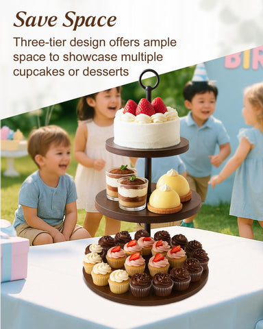 Alffun wedding dessert display stand creates a polished, multi-tier table