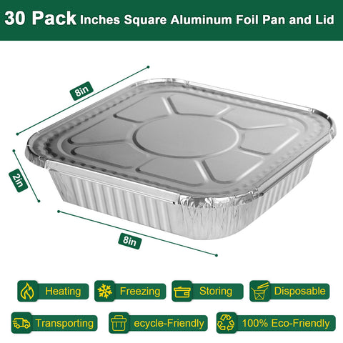 Alfolic disposable pan with lid, stackable design saves kitchen space