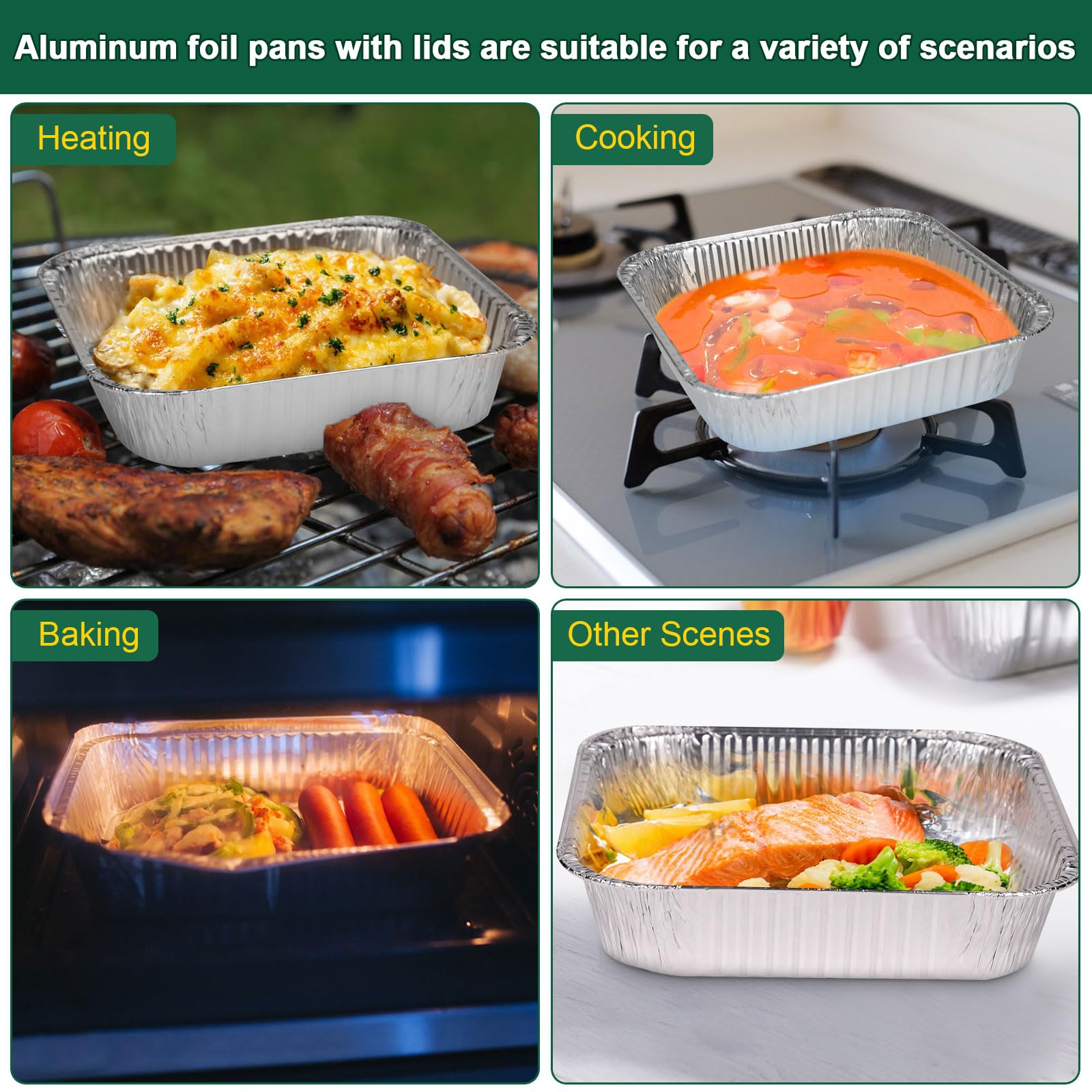 Alfolic 8x8 pan shows uniform heat for baking and reheating