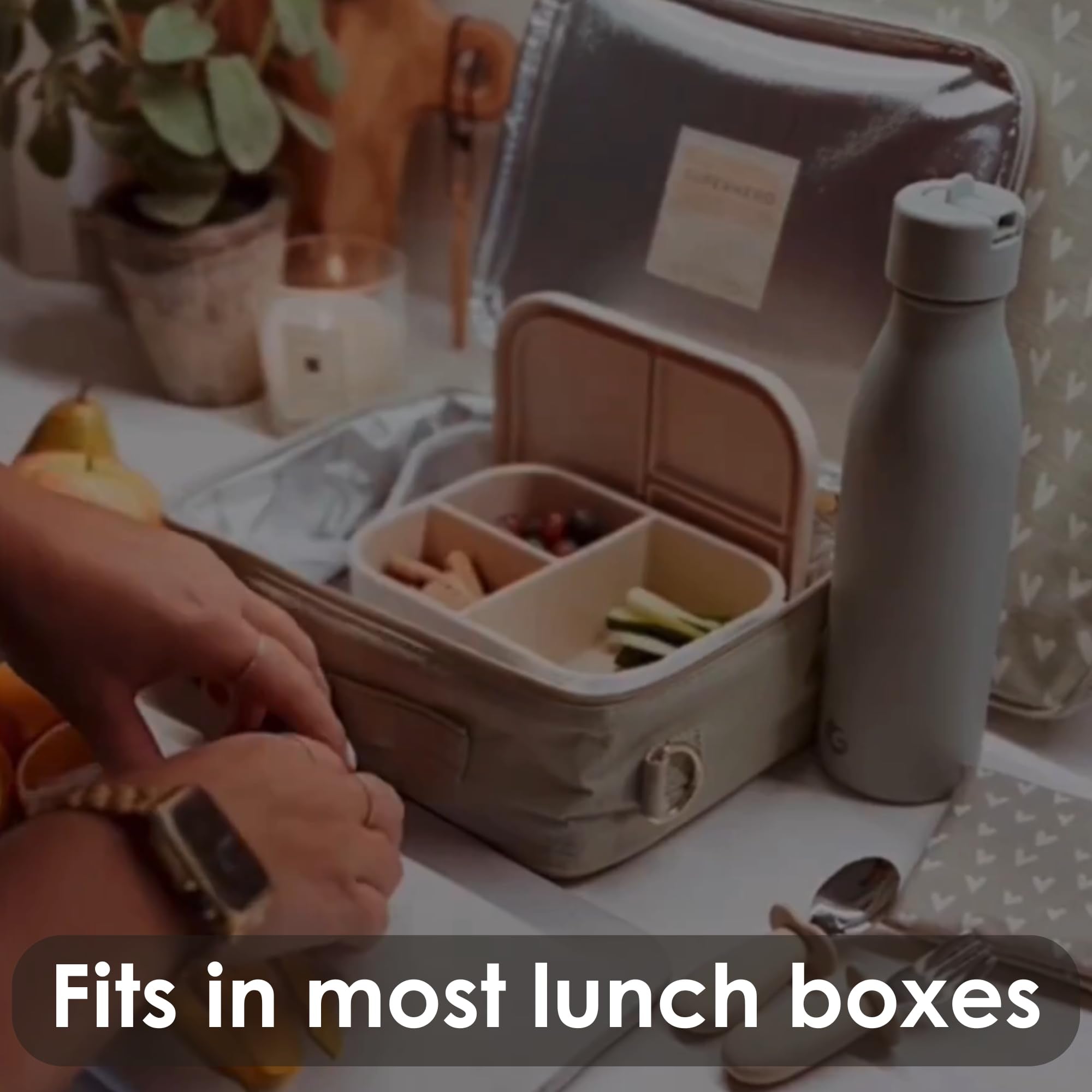 Ali+Oli blue bento box dishwasher safe for easy cleaning