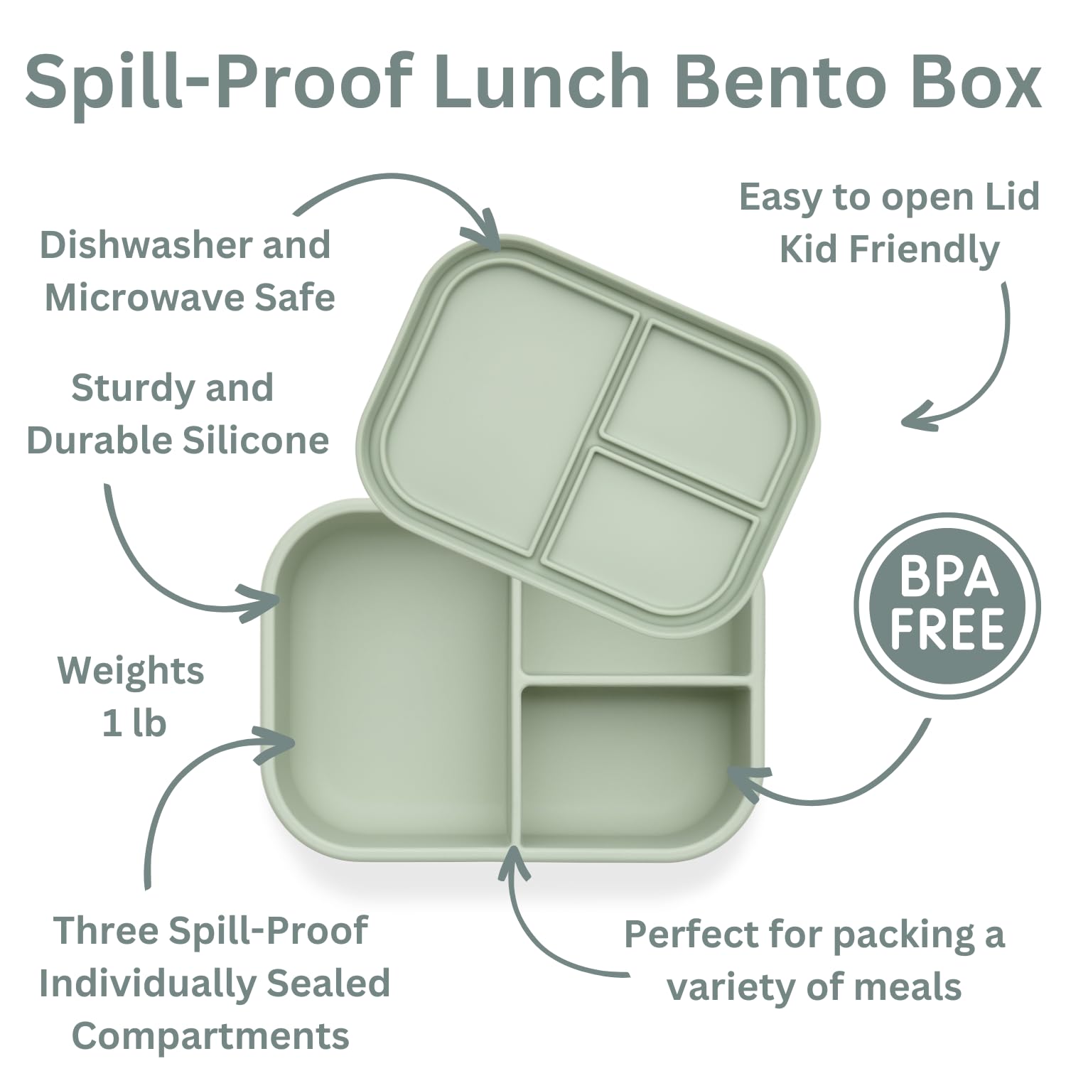 Ali+Oli pine microwave-safe bento box for quick meals