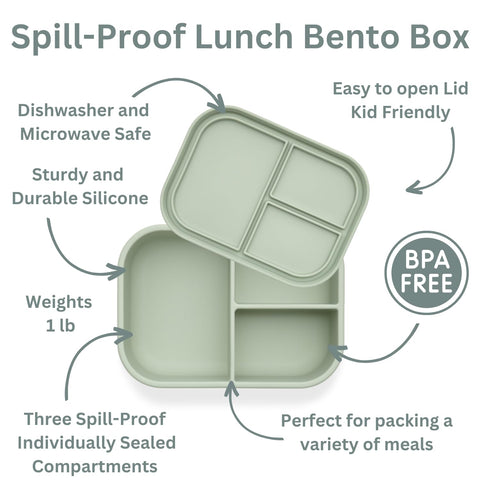 Ali+Oli pine microwave-safe bento box for quick meals