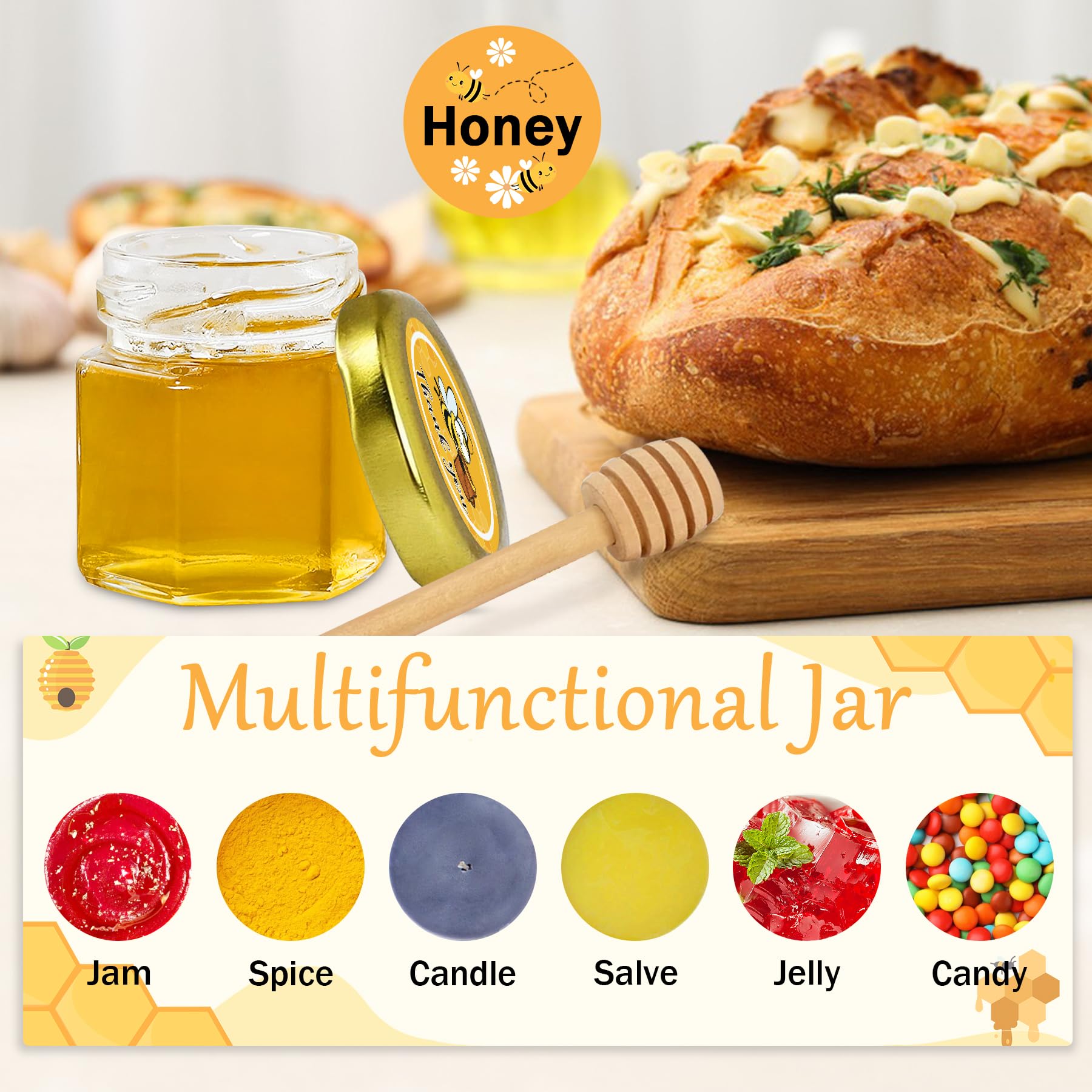 Aliggbent airtight lids keep mini jars leakproof and fresh.