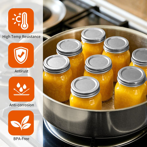Aliggbent lids on jars for dry storage and pantry organization.