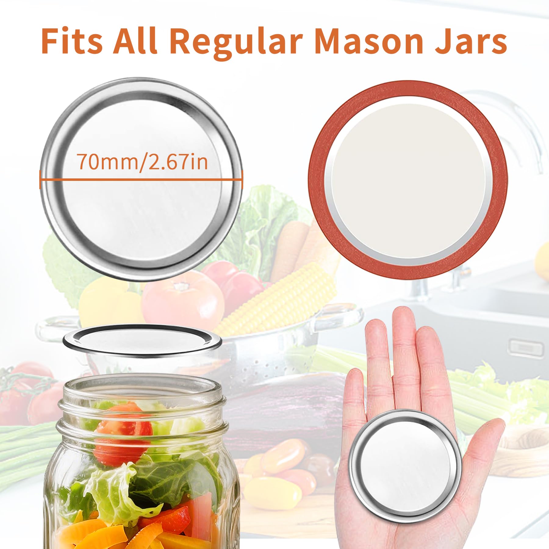 Aliggbent 70mm silicone seal detail demonstrating leak-proof sealing for jams and sauces.