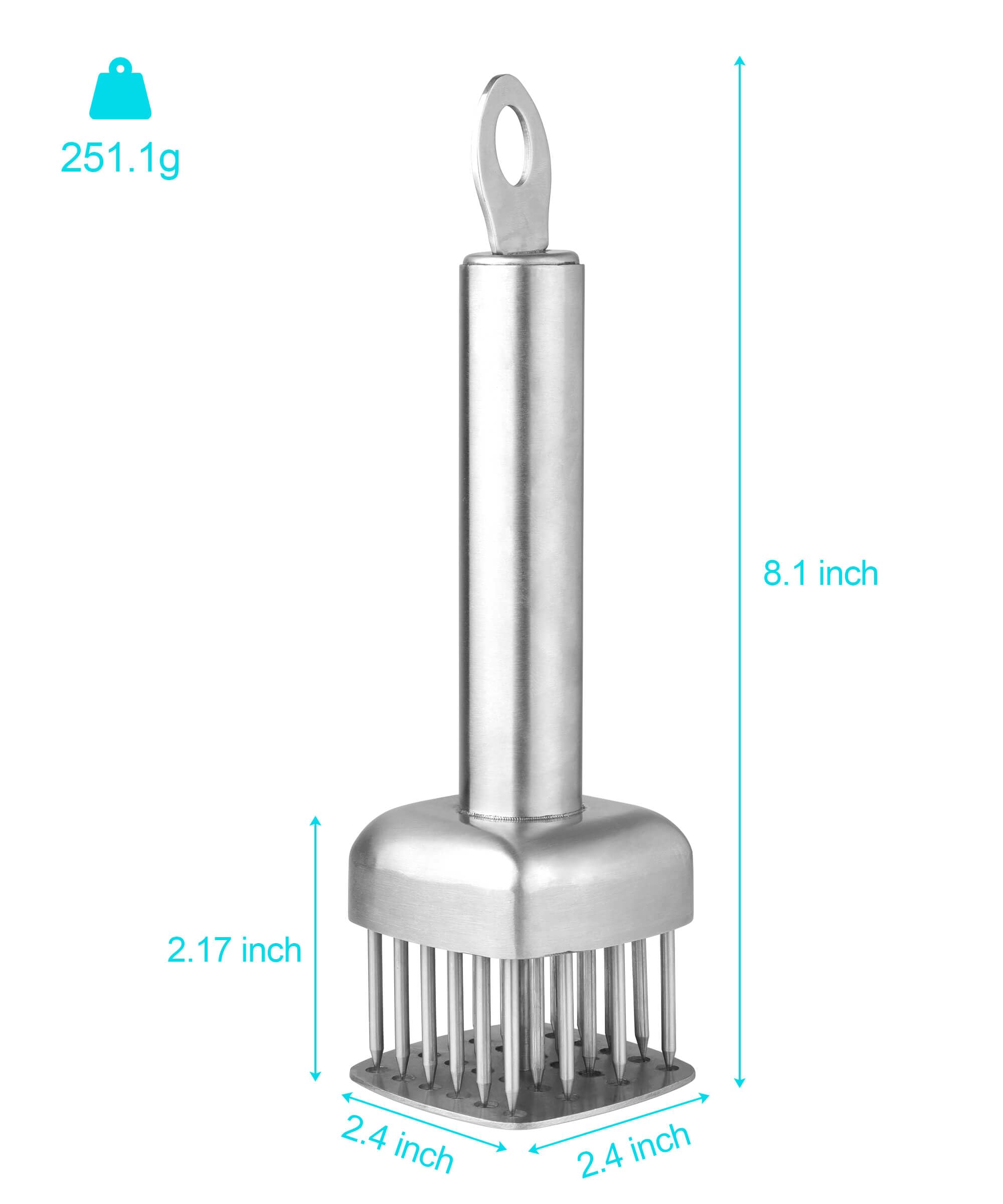 Aliglow tenderizer crafted from 304 stainless steel for durability and rust resistance.